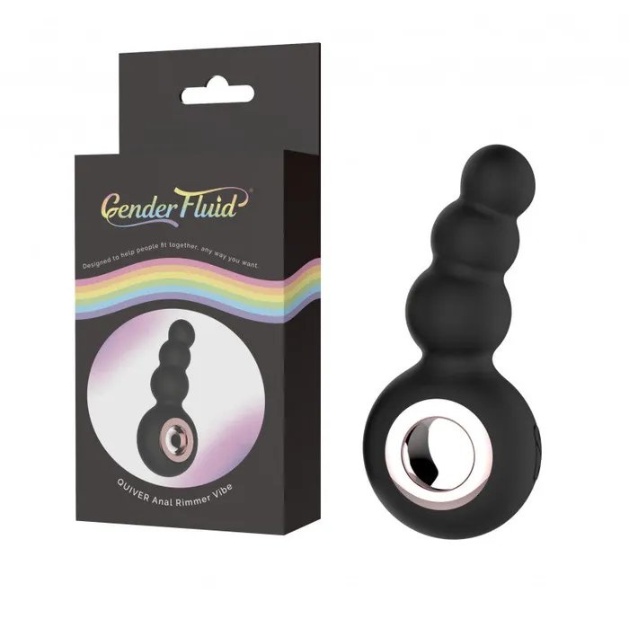Gender Fluid Anal Gender Fluid Quiver Anal Ring Bead Vibe Black