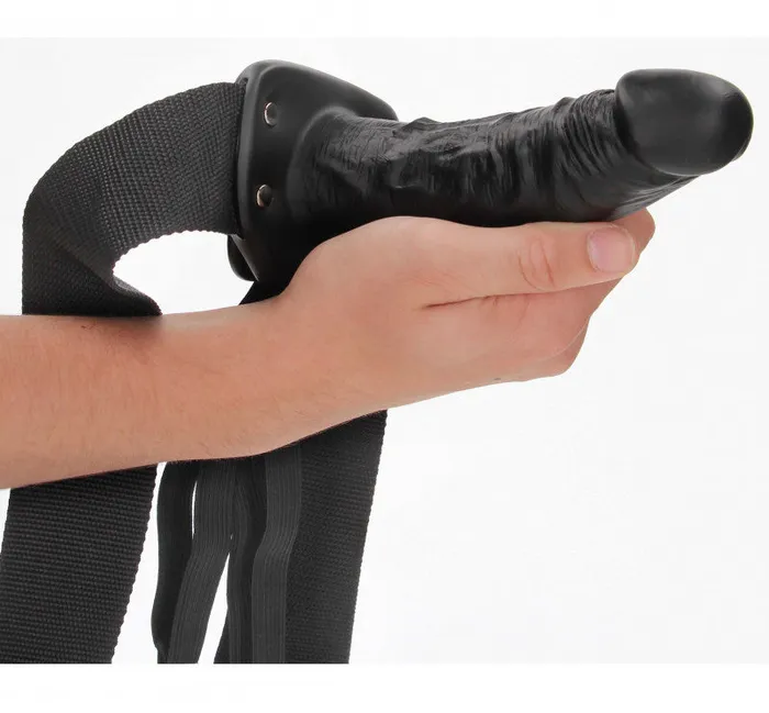Hollow Strap-on Without Balls 6 Inch - Black | Shots RealRock Anal