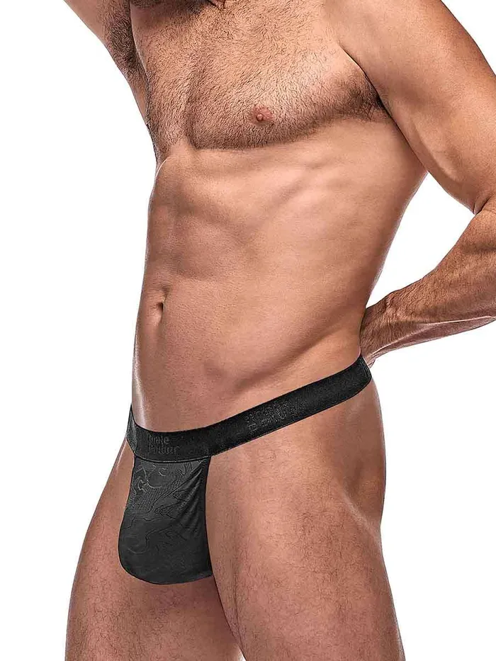 Impressions Micro G-string Black L-xl | Male Power Lingerie Anal