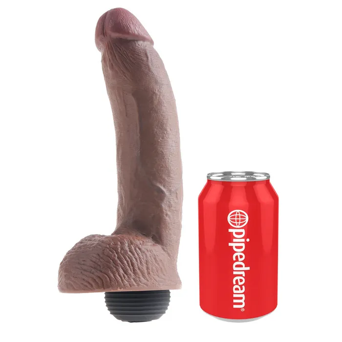 King Cock 9 Inch Squirting Cock With Balls Brown | PipeDream Dildos King Cock 9 Inch Squirting Cock With Balls Brown | PipeDream Dildos