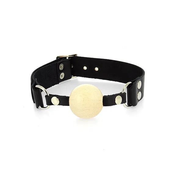 Leather Gag With Wooden Ball | Rimba Male Sex Toys Leather Gag With Wooden Ball | Rimba Male Sex Toys
