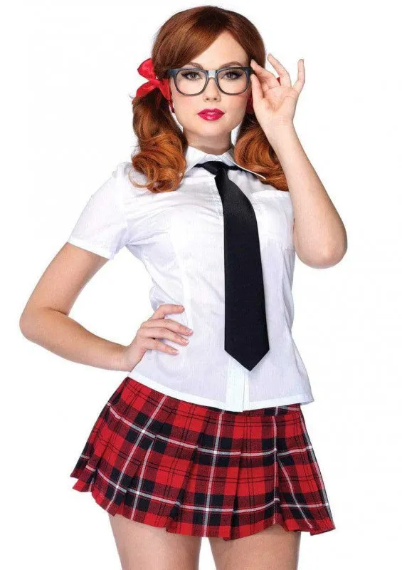 Leg Avenue Anal | Private Sweetie Costume - Small - White / Red Leg Avenue Anal | Private Sweetie Costume - Small - White / Red