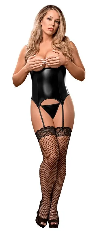 Magic Silk Lingerie Anal | Cupless Merry Widow Lo Black S-m (liquid Onyx)