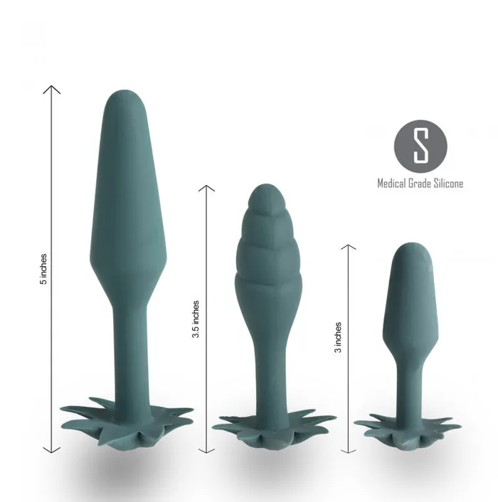 Maia Toys Doobies Pot Leaf Anal Trainer Silicone Set - Green | Anal Maia Toys Doobies Pot Leaf Anal Trainer Silicone Set - Green | Anal