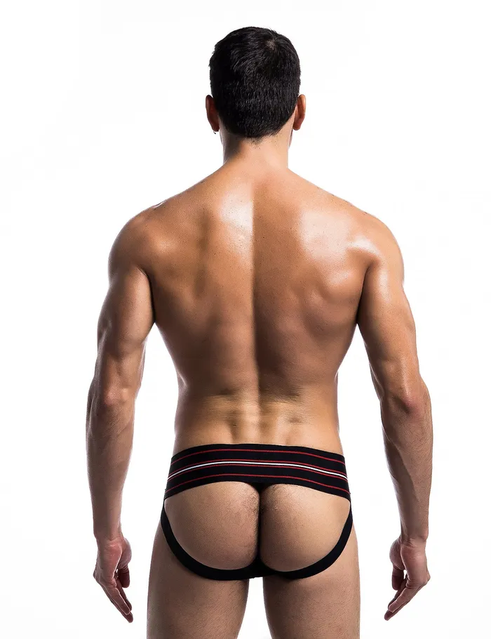 Male Basics Anal Mob Fetish Jockstrap Black Large 3in Waistband bulk