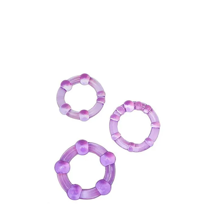 Male Sex Toys | Blush Stretchy Beaded Cock Ring Set of 3
