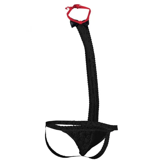 Mob Tuxedo Lace Thong Black L-xl | Male Basics Anal