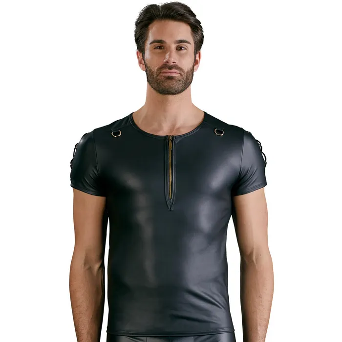 NEK NEK Matt Black Straight Cut Shirt Anal