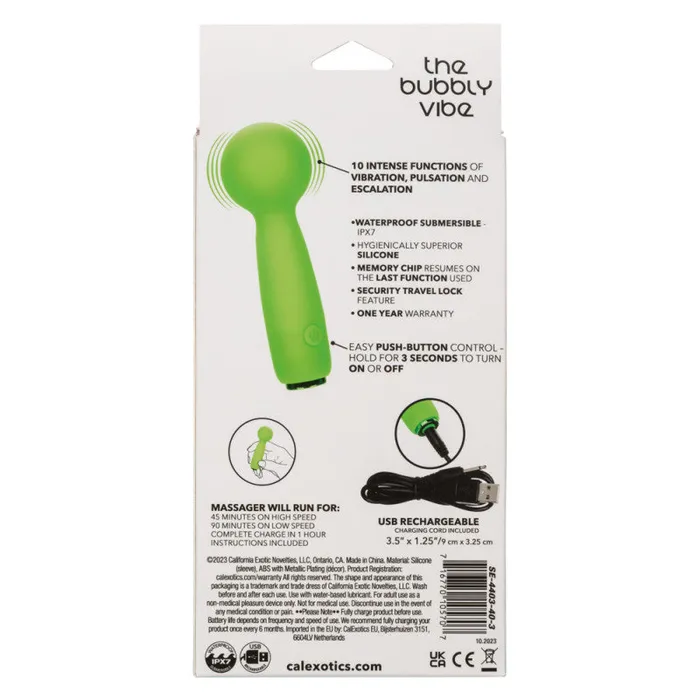 Neon Vibes - the Bubbly Vibe - Green | CalExotics Vibrators