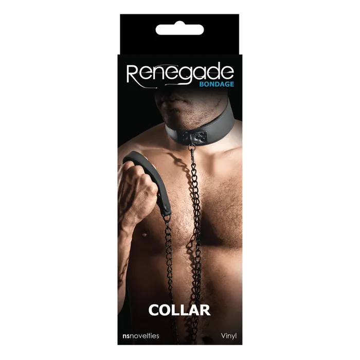 NS Novelties Anal | Renegade Bondage Collar Black