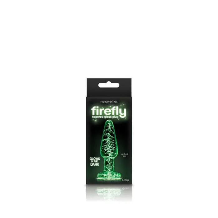 nsnovelties Anal Firefly Glass Tapered Plug Small Clear