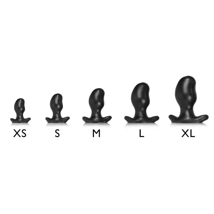 OxBalls Ergo (Orange) Swirl Butt Plug - Black Anal Plug (Large) | OXBALLS Anal