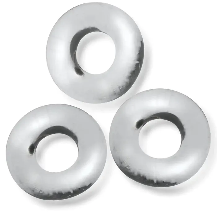 OXBALLS Male Sex Toys | Oxballs Fat Willy - 3-Pack Jumbo Penis C Ring Clear