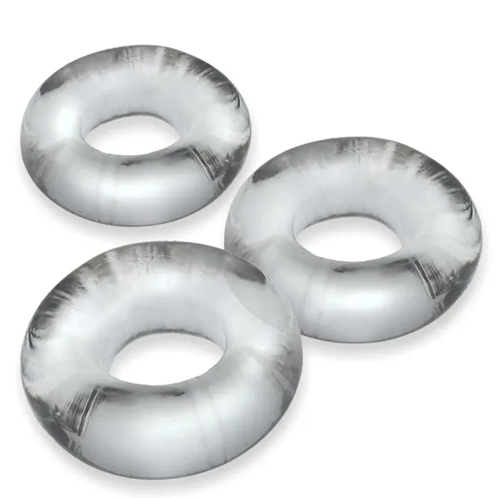 OXBALLS Male Sex Toys | Oxballs Fat Willy - 3-Pack Jumbo Penis C Ring Clear