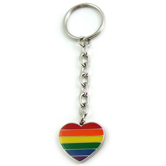 PHS INTERNATIONAL Gaysentials Rainbow Heart Key Tag Anal