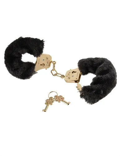Pipedream Couples Fetish Fantasy Gold Deluxe Furry Cuffs