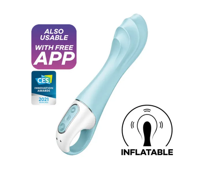 Sale Specials Vibrators | Satisfyer Air Pump Vibrator 5 Plus Inflatable G-Spot Vibrator - Blue Sale Specials Vibrators | Satisfyer Air Pump Vibrator 5 Plus Inflatable G-Spot Vibrator - Blue