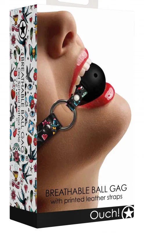 Shots Ouch! Anal | Breatheable Ball Gag - Old Tattoo Style - Black Shots Ouch! Anal | Breatheable Ball Gag - Old Tattoo Style - Black