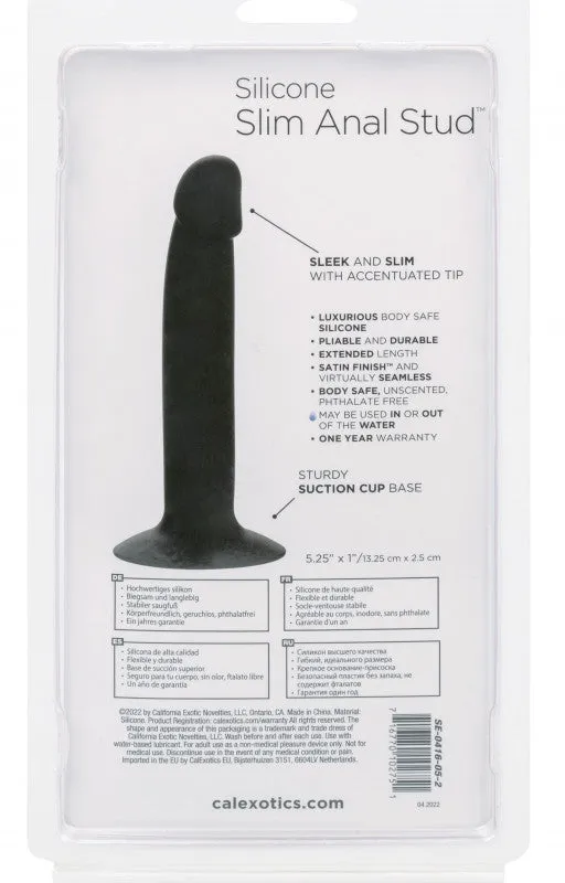 Silicone Slim Anal Stud - Black | CalExotics Anal Silicone Slim Anal Stud - Black | CalExotics Anal