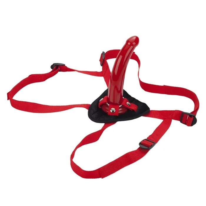 Sophias Red Rider Strap On Dildo | California Exotic Female Sex Toys