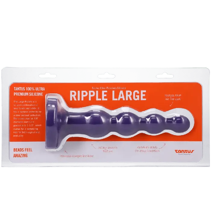 Tantus Silicone Ripple Large Anal Plug Midnight Purple Tantus Anal