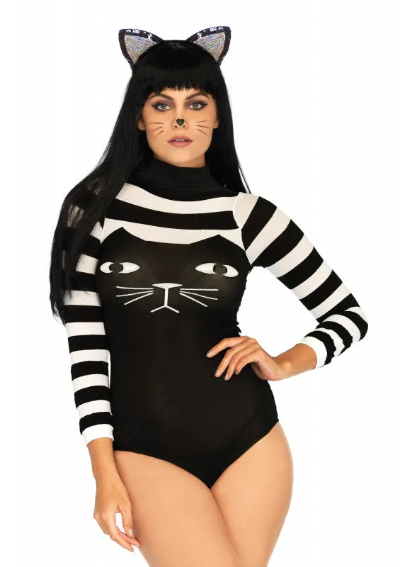 Teddies And Bodies | Striped Cat Bodysuit - One Size - Leg Avenue