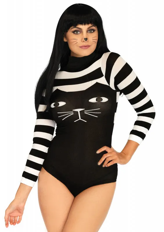 Teddies And Bodies | Striped Cat Bodysuit - One Size - Leg Avenue
