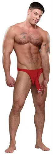 Trouser Snake Red One Size Male Power Vibrators