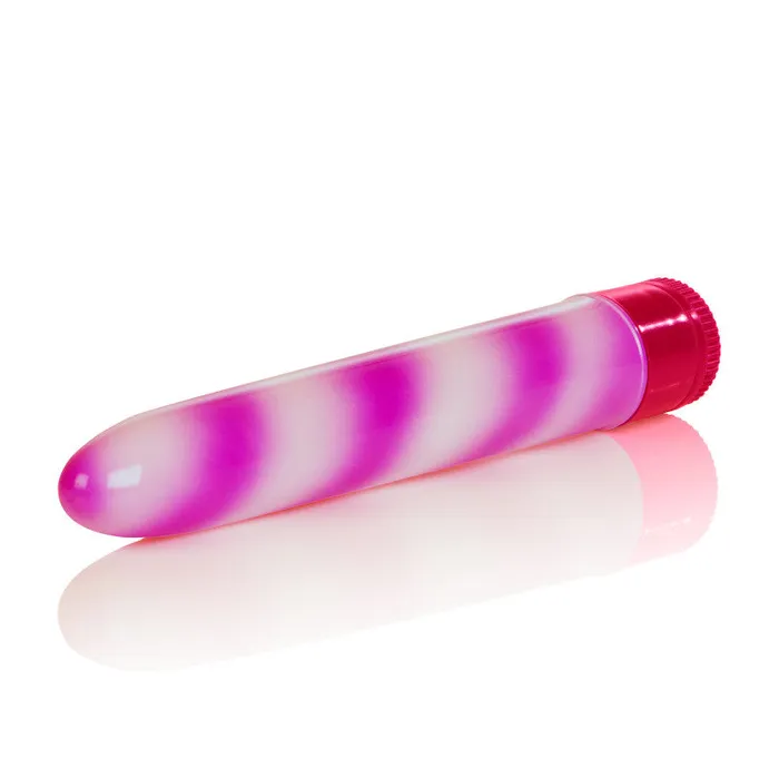 Vibrators | CalExotics Waterproof Candy Cane Pink 7in Vibrator