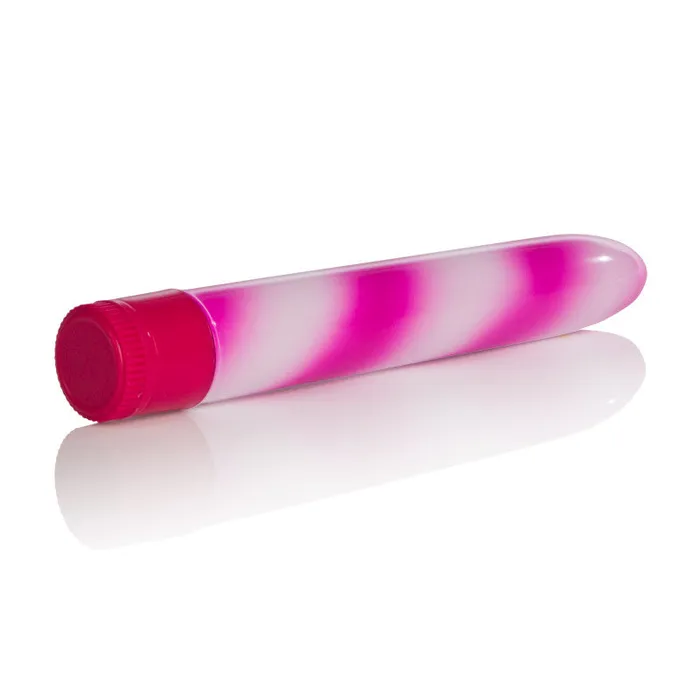 Vibrators | CalExotics Waterproof Candy Cane Pink 7in Vibrator