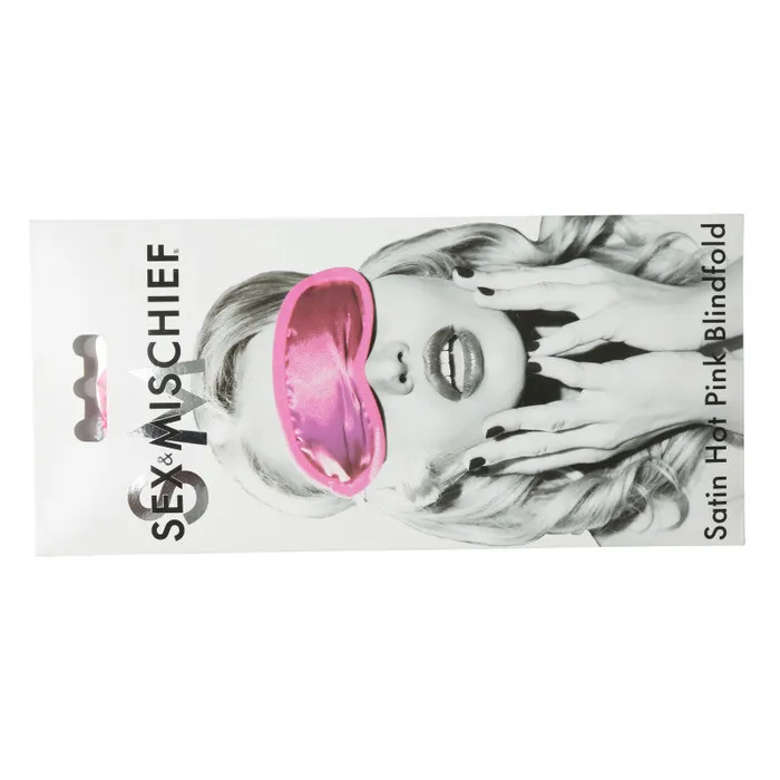 Vibrators | Sportsheets Sex and Mischief Satin Hot Pink Blindfold