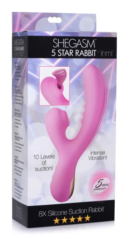 Vibrators | XR Brands inmi 8x Silicone Suction Rabbit - Pink Vibrators | XR Brands inmi 8x Silicone Suction Rabbit - Pink
