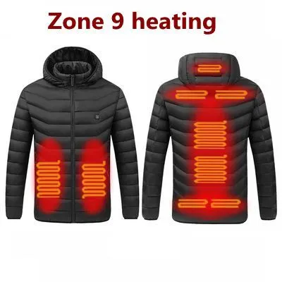 World Super Boutiques 2021 NWE Men Winter Warm USB Heating Jackets Smart Thermostat Pure Color Hooded Heated Clothing Waterproof  Warm Jackets | Female Sex Toys
