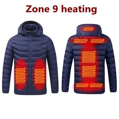 World Super Boutiques 2021 NWE Men Winter Warm USB Heating Jackets Smart Thermostat Pure Color Hooded Heated Clothing Waterproof  Warm Jackets | Female Sex Toys