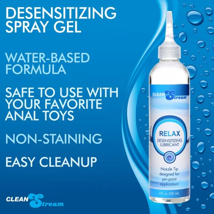 XR Brands Anal | Cleanstream Relax Anal Lube Desensitizing W/ Tip 8oz