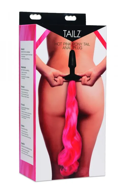 XR Brands Anal | Tailz Hot Pink Pony Tail Anal Plug