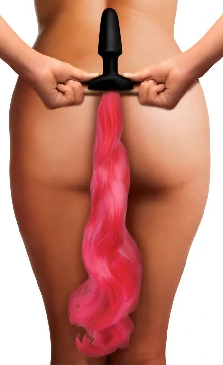 XR Brands Anal | Tailz Hot Pink Pony Tail Anal Plug