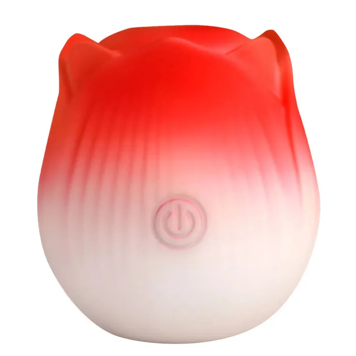 XR Brands inmi Vibrators Pulsing Petals Throbbing Rose Stimulator Red