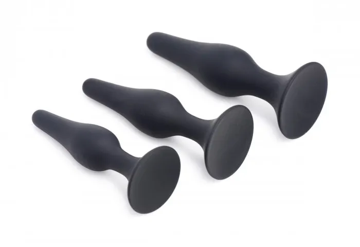 XR Brands Male Sex Toys | Master Series Triple Spire Tapered Silicone Anal Trainer 3pc Set