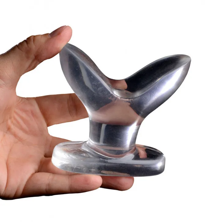 XR Brands Master Series Anal | Anchored Clear Anal Plug
