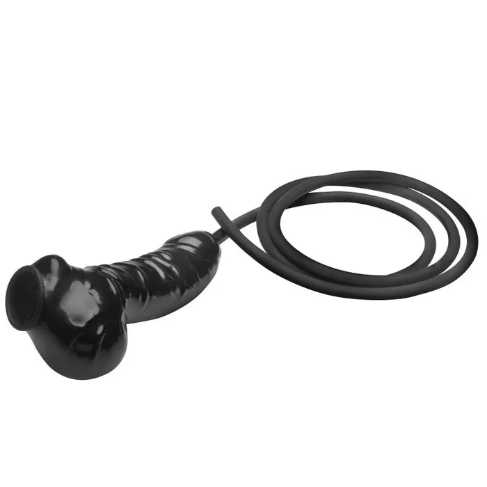 XR Brands Master Series Anal | Guzzler Sheath With Tube - Black XR Brands Master Series Anal | Guzzler Sheath With Tube - Black