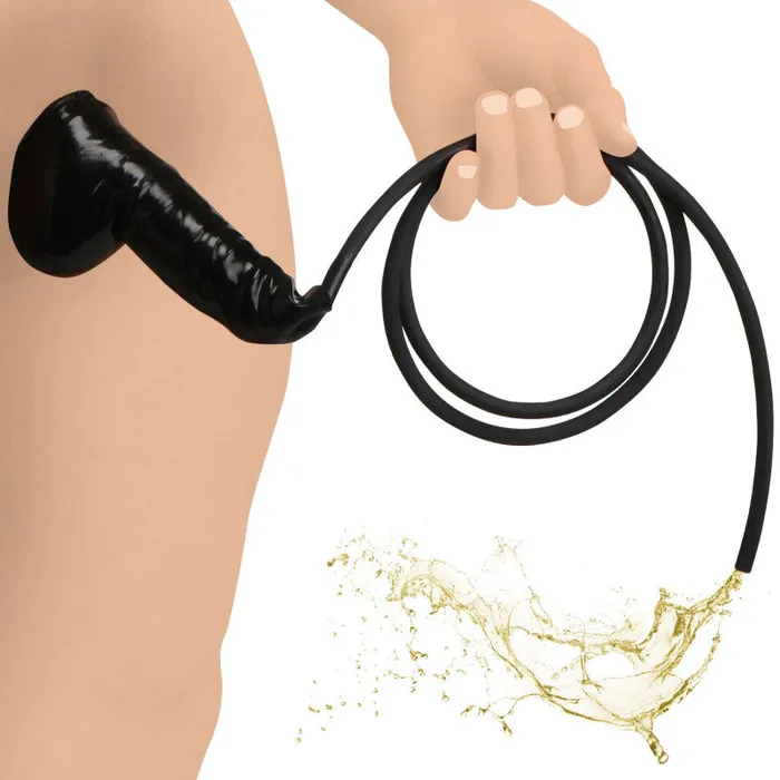 XR Brands Master Series Anal | Guzzler Sheath With Tube - Black XR Brands Master Series Anal | Guzzler Sheath With Tube - Black