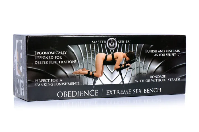 XR Brands Master Series Male Sex Toys | Obedience Extreme Sex Bench With Restraint Straps
