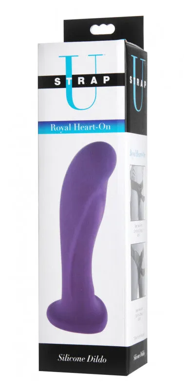 XR Brands Strap U Female Sex Toys Royal Heart on Silicone Harness Dildo Purple XR Brands Strap U Female Sex Toys Royal Heart on Silicone Harness Dildo Purple