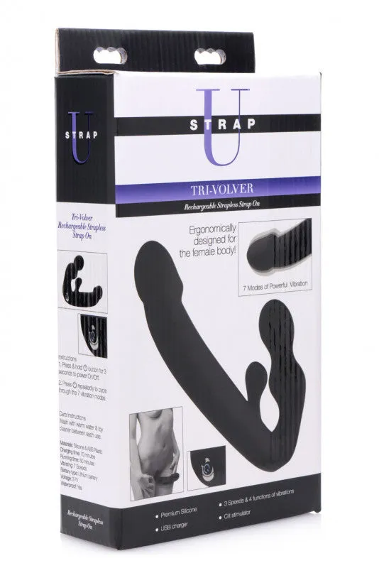 XR Brands Strap U Female Sex Toys TriVolver Rechargeable Strapless Strap On XR Brands Strap U Female Sex Toys TriVolver Rechargeable Strapless Strap On
