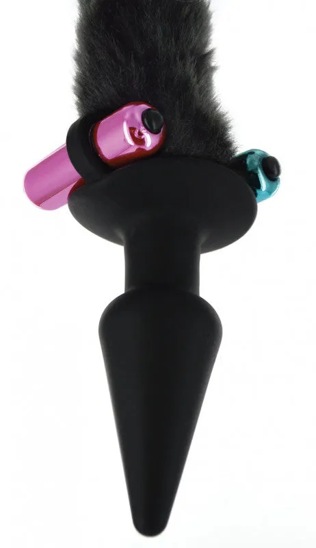 XR Brands Tailz Anal | Black Cat Tail Anal Plug and Mask Set
