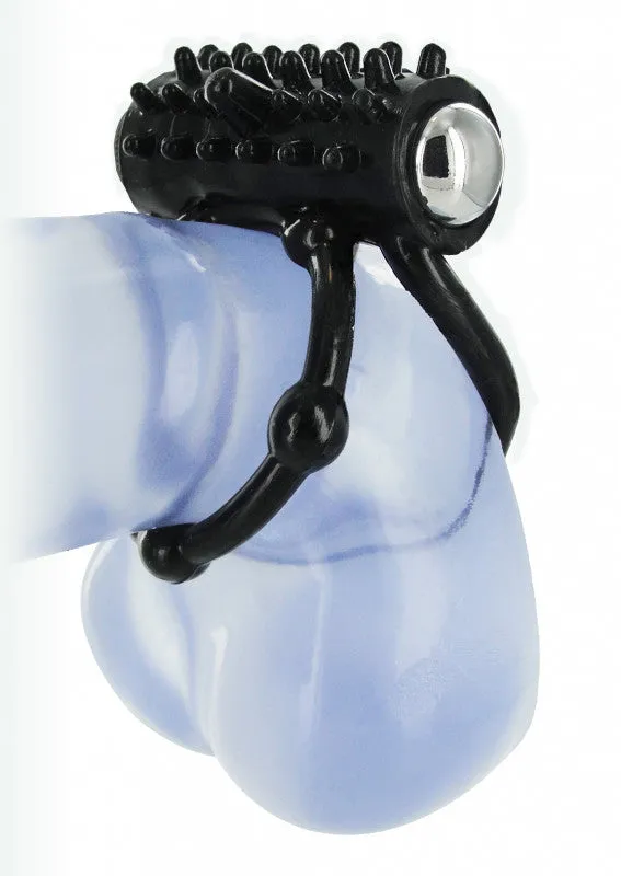 XR Brands Trinity Vibes Couples | Vibrating Double C Ring - Black