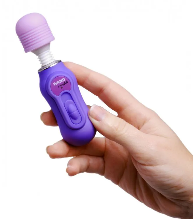 XR Brands Wand Essentials Female Sex Toys | Petite Fleur Mini Vibrating Wand Massager XR Brands Wand Essentials Female Sex Toys | Petite Fleur Mini Vibrating Wand Massager